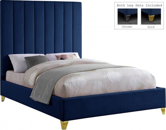 Meridian Furniture Via Navy Full Bed-0