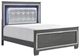 Homelegance® Allura Gray Queen Panel Bed with LED Lighting-0