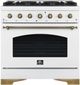 FORNO® Antico Alta Qualita 36" White Pro Style Dual Fuel Range-0