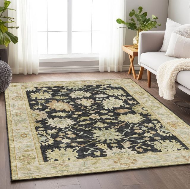 Dalyn™ Rug Company Hatay HY2 Black 5'x8' Area Rug-1