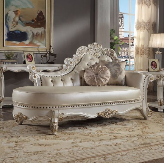 ACME Furniture Vendome Antique Pearl Chaise -1