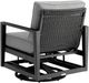 Armen Living Cayman Black/Dark Gray Aluminum/Fabric Outdoor Swivel Glider Chair-3