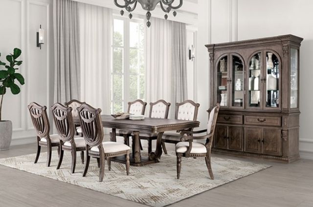 Furniture of America® Seven Oaks 2-Piece Weathered Oak Hutch and Buffet Set-1