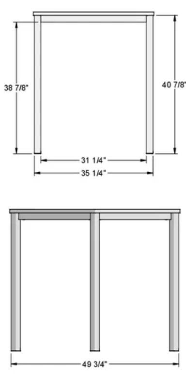 Amisco Customizable Carbon Bar Height Dining Table-2