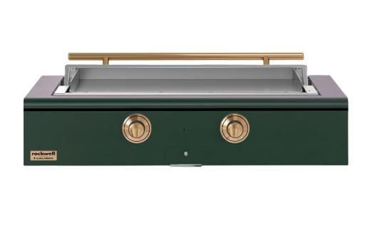 Caliber™ Rockwell Social 48" Emerald Built-In Natural Gas Outdoor Griddle with Gold Hardware-0