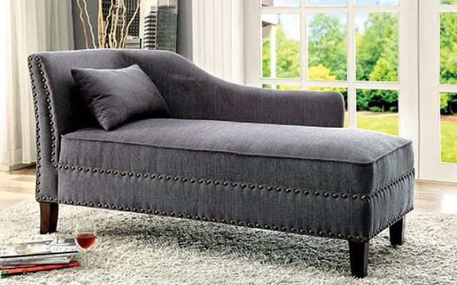 Furniture of America® Stillwater Gray Chaise-1