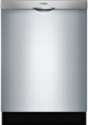 Bosch® 300 Series 24" Stainless Steel Top Control Built In Dishwasher-0