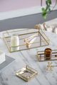 A & B Home 4-Piece Gold Glass Trays-5