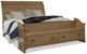 Vaughan-Bassett Laurel Honey Queen Elder Sleigh Bed With Storage Bench-0