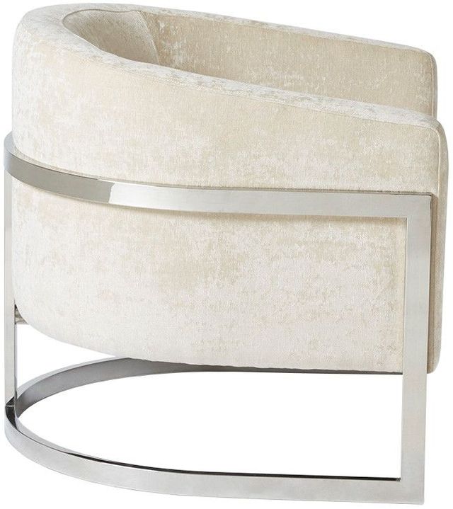 Olliix by Madison Park Cream/Chrome Haven Accent Chair-2