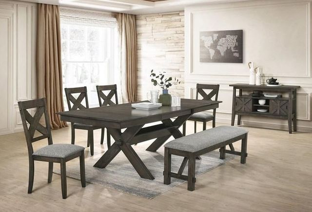 New Classic® Home Furnishings Ashland Rustic Brown Dining Table-0