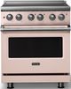 Viking® 5 Series 30" Blush Pro Style Electric Range with Polished Chrome Trim-0