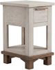 International Furniture Direct Golden Loft Gray Chairside Table with Brown Base-0
