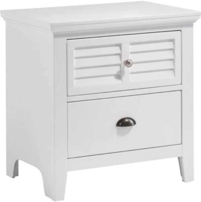 American Wholesale Furniture Cottage Bay White Nightstand-0