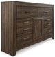 Signature Design by Ashley® Juararo 5-Piece Dark Brown Queen Poster Bed Set-2