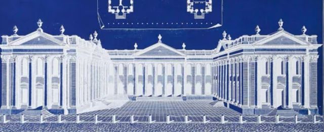 Stylecraft Dann Foley Lifestyle Cambridge in Perspective Blue/White Wall Art-1