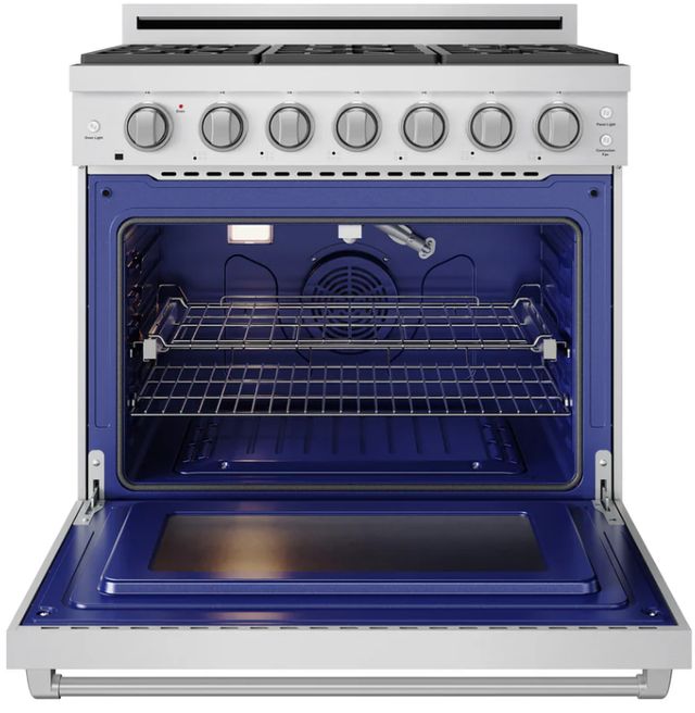 Thor Kitchen® Gordon Ramsay 36" Stainless Steel Freestanding Pro Style Liquid Propane Range with Precision Knob Control in Stainless Steel-1