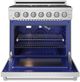 Thor Kitchen® Gordon Ramsay 36" Stainless Steel Freestanding Pro Style Liquid Propane Range with Precision Knob Control in Stainless Steel-1