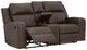 Signature Design by Ashley® Lavenhorne Umber Manual Reclining Loveseat with Console-1