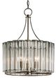 Currey & Company Bevilacqua Silver Leaf Small Chandelier-0