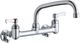 Elkay Chrome Foodservice 8" Centerset Wall Mount Faucet with Lever Handles-2