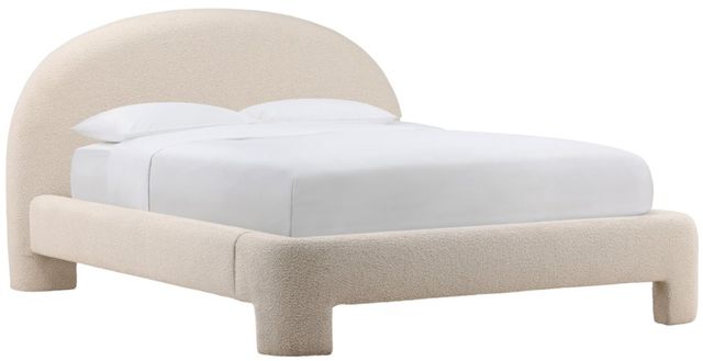 Dovetail Furniture Amir Cream King Upholstered Panel Bed-0