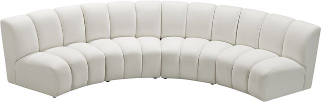 Meridian Furniture Infinity 4-Piece Cream Upholstered Modular Sectional-0