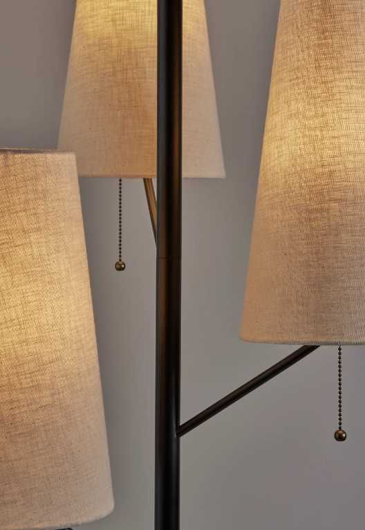 Adesso® Daniel Antique Brass Floor Lamp-2