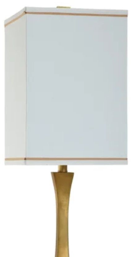StyleCraft Gold Leaf/White Table Lamp-1