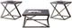 Steve Silver Co. Aegean 3-Piece Black Occasional Table Set with Black Nickel Base-0
