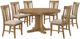 Coaster® Hartville 7-Piece Natural Light Brown Round Dining Table Set-0
