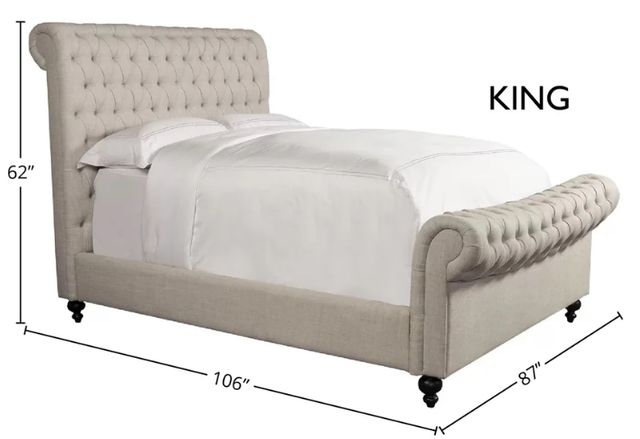 Parker House® Jackie Crepe King Upholstered Sleigh Bed-2