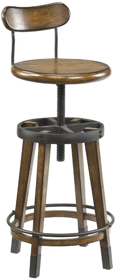 Hammary® Studio Home Brown Adjustable Stool-2