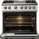 Viking® 5 Series 36" Pure White Pro Style Dual Fuel (LP) Range with Polished Chrome Trim-1