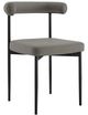 Armen Living Shannon 2-Piece Black/Gray Upholstered Dining Side Chair Set-1