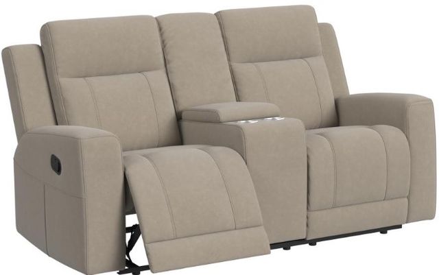 Coaster® Brentwood Taupe Manual Reclining Loveseat-1