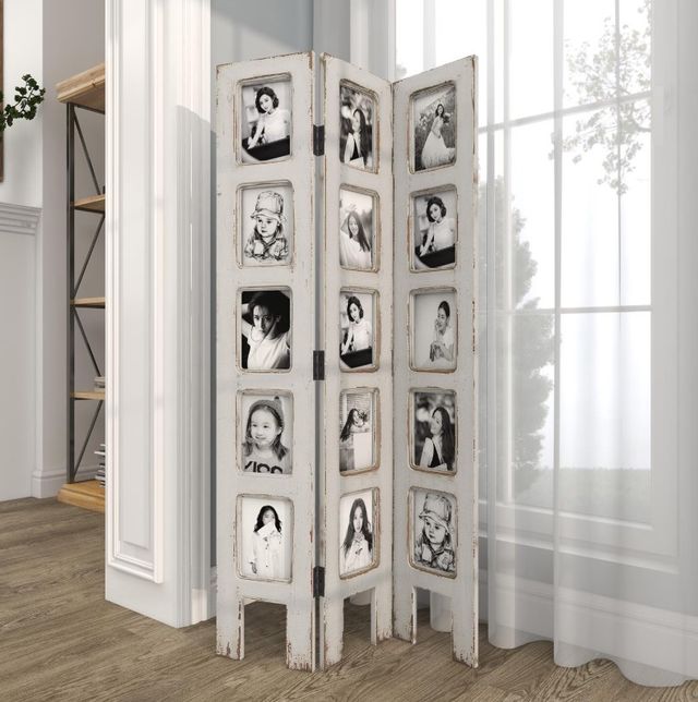 Deco Marche White 27" Room Panel Screen Divider-4