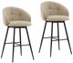 Dovetail Furniture Ayla 2-Piece Black/Cloud Sand Bar Stool Set-0