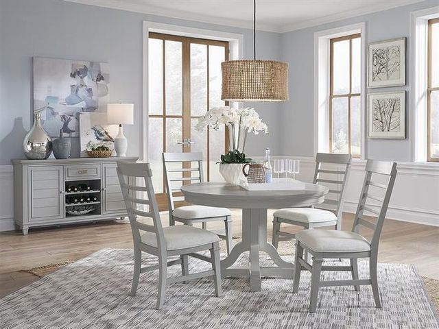 Magnussen Home® Charleston Harbor Gray/Hoffman Whip Dining Side Chair with Upholstered Seat-3