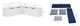 Linon Norah 2-Piece Navy/White Nook with Cushion Set-2