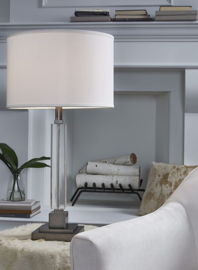Signature Design by Ashley® Deccalen Clear/Silver Table Lamp-3