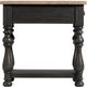 Riverside Furniture Barrington Antique Oak Side Table with Matte Black Base-1