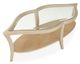Michael Amini® Malibu Cres Glass Top Cocktail Table with Chardonnay Base-1