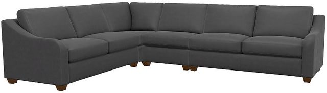 La-Z-Boy® Charlie Navy Leather Sectional with Custom Layout Options-0
