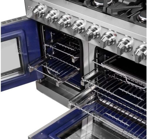 FORNO® Massimo 48" Stainless Steel Pro Style Gas Range-1