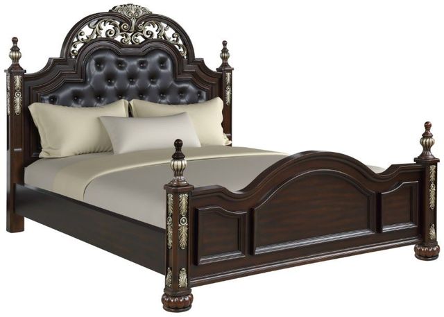 New Classic® Home Furnishings Maximus 4-Piece Madeira Queen Panel Bedroom Set-2