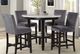 New Classic® Home Furnishings Celeste Espresso Round Counter Height Dining Table with Gray Marble Top-1
