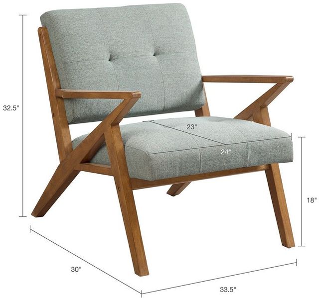 Olliix by INK+IVY Seafoam Rocket Lounge Chair-3