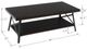 Emerald Home Chandler Espresso Brown Cocktail Table with Steel Gray Base-2