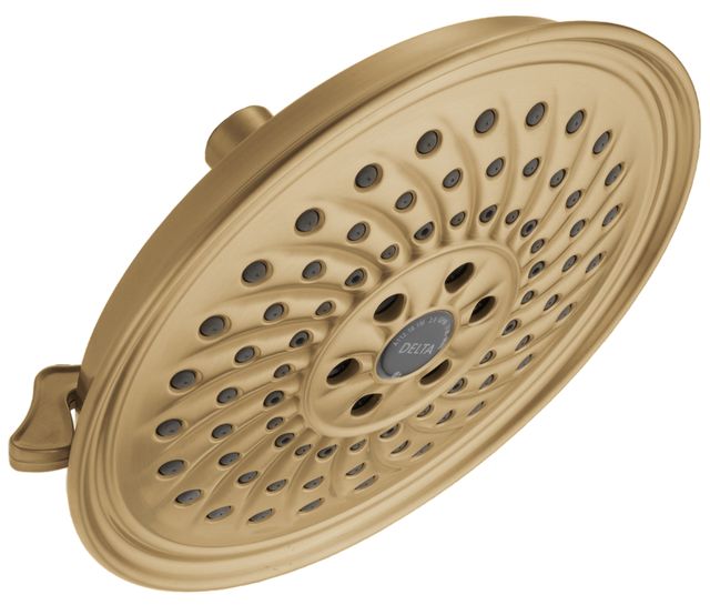 Delta Universal Showering Champagne Bronze H2Okinetic® 3-Setting Raincan Shower Head-0